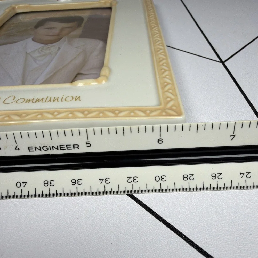 New Nat & Jules First Holy Communion Ceramic White Frame 6.5 X 9.5 4x6 Photo